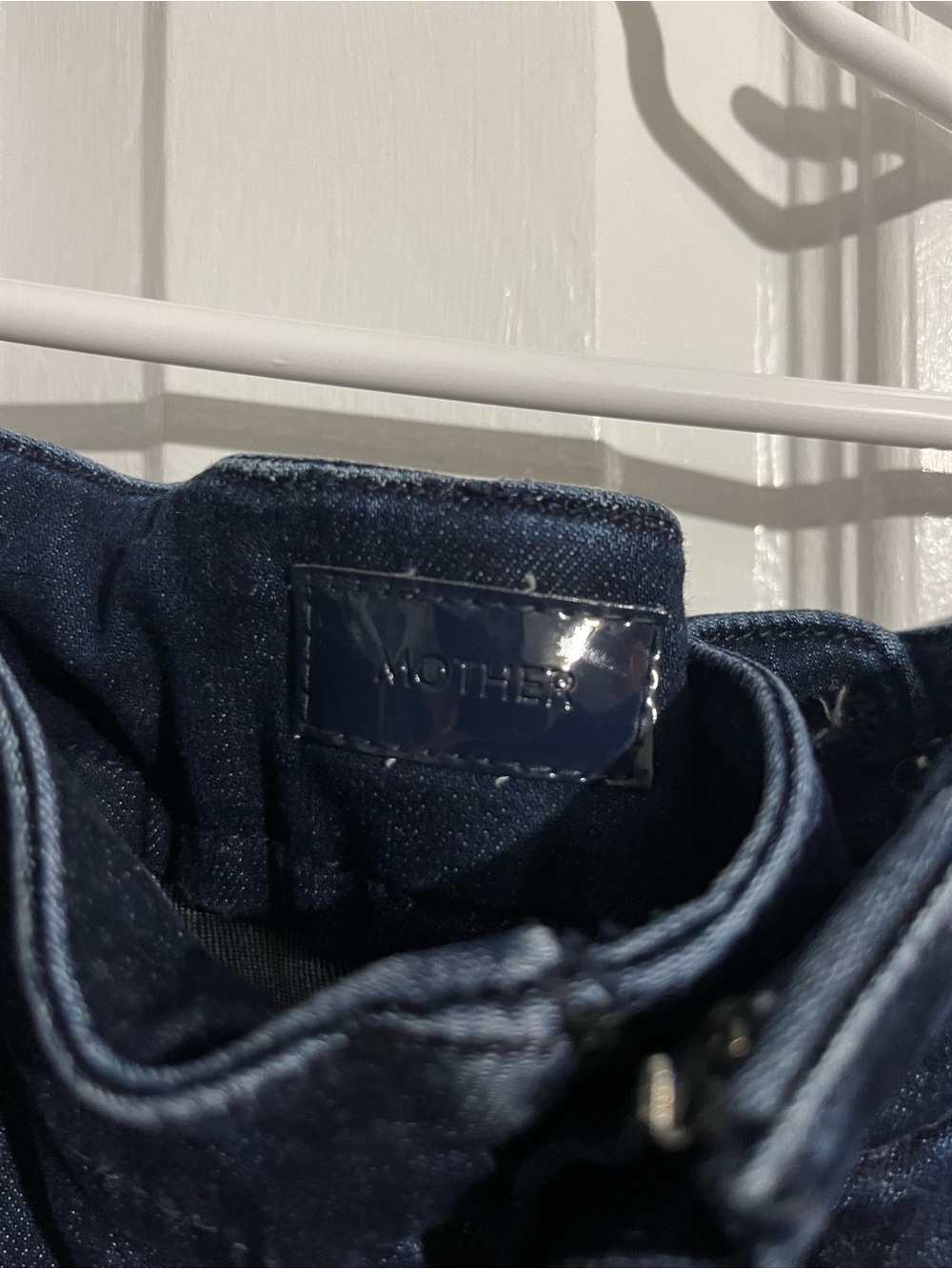 MOTHER Dark Blue Wide-Leg Jeans - Picture 5 of 7